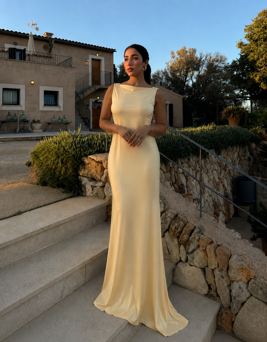 Ruby Firebird Cowl Gown